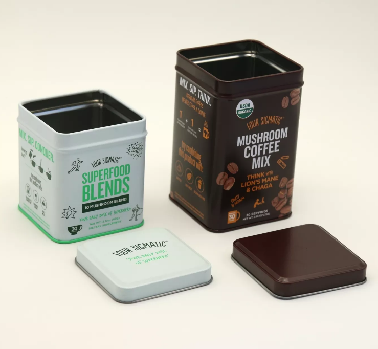Recyclable упаковка печенья Tinplate контейнеров олова кофе прямоугольника