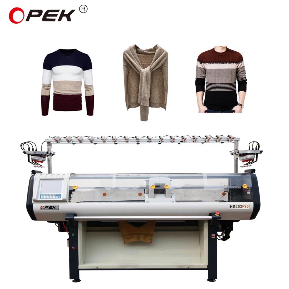 Double Knitting Method 650 KG 52 Inch Computerized Flat Knitting Machine for Sweater