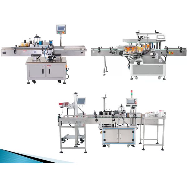 PLC Control 25m/Min Round Flat Bottle Labelling Machine