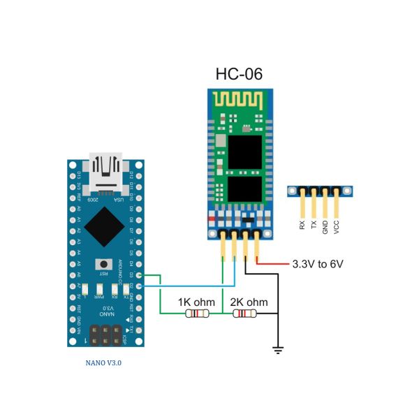 4 Pin HC-06 Wireless Transeiver Wifi Sensor Module For Smart Robot Car Projects