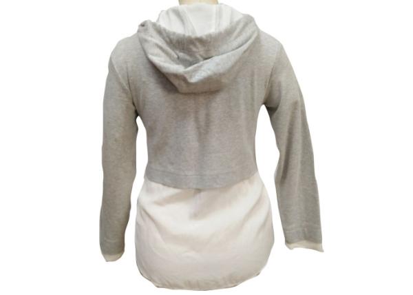 Lightweight Grey Ladies Zip Up Hoodies , 100% Cotton Womens Zip Up Sweatshirts