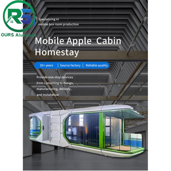 2023 Custom-made Modern Design Aluminum alloy Capsule Tiny House For living Prefab Houses Capsule Cabin Apple Cabin