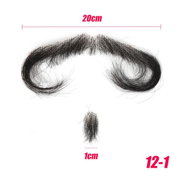 100% Human Hair Handmade Fake Mustache Beard for Entertainment/Drama/Life