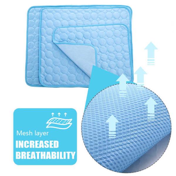 Modern Summer Cooling Mat for Pets Breathable and Washable Fiber Ice Mat for Hot Weather Travel-Friendly for Cats/Dogs