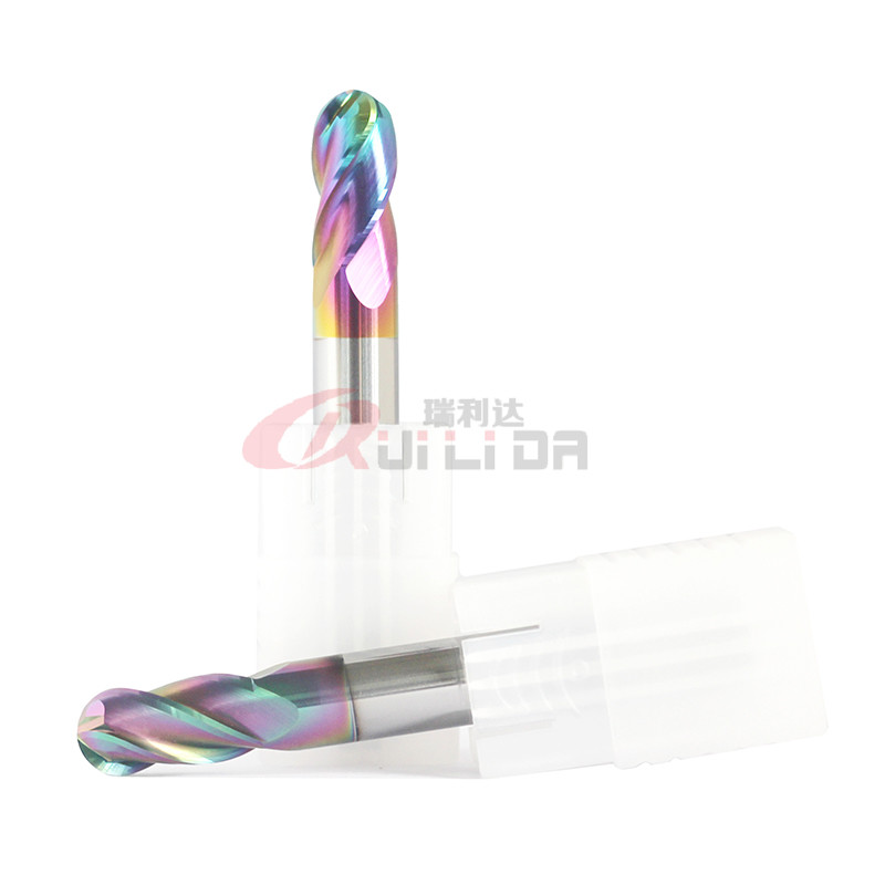 Каннелюры Ballnose Endmill торцевой фрезы 4 зеркала HRC65 поверхностные алюминиевые с покрытием DLC