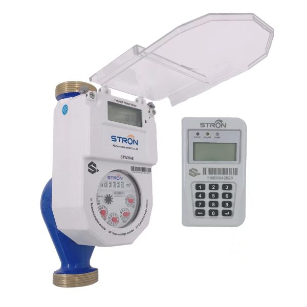 Factory direct R160 STS smart CIU remote control integrated brass shell IP68 protection water meter prepaid