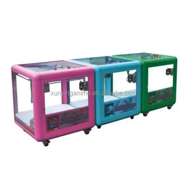 Mini Rubik Cube Crane Machine Moeda Operada Toy Crane Game com US Plug