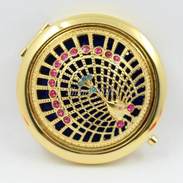 Shinny Gifts Wedding Gifts 3D Flower Gold Plating Cosmetic Makeup Mirror