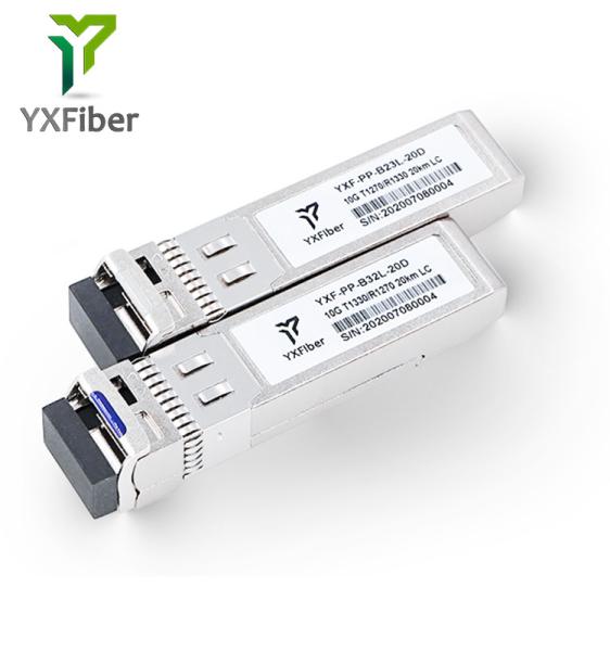 Wdm Transceiver Cisco Compatible SFP+ 10G 20KM SFP-10G-BX20D/SFP-10G-BX20U 1270nm/1330nm Optic Transceiver