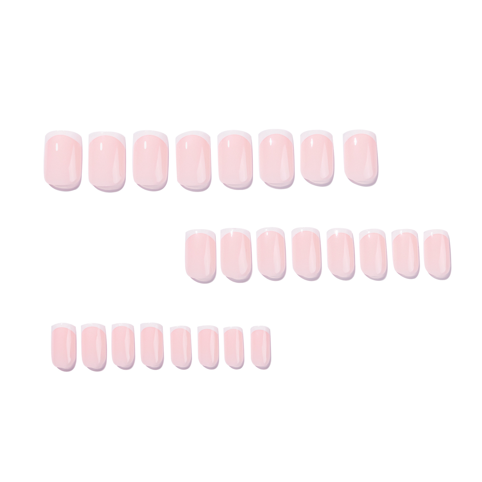 Custom Packaging Middle Square French Tip False Nails Safe For Nail