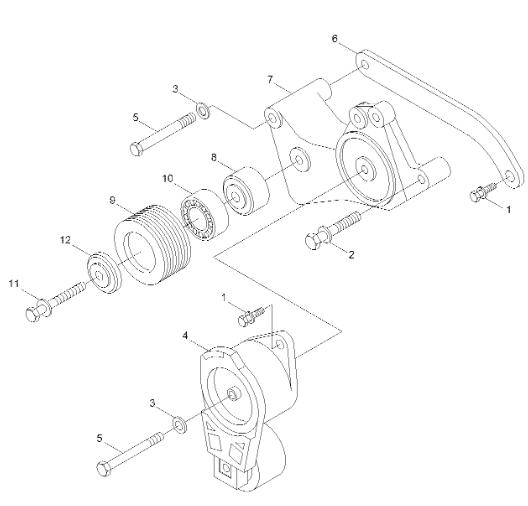 Hyundai Excavator Engine Parts 3400885 QSM11 Engine Belt Tensioner