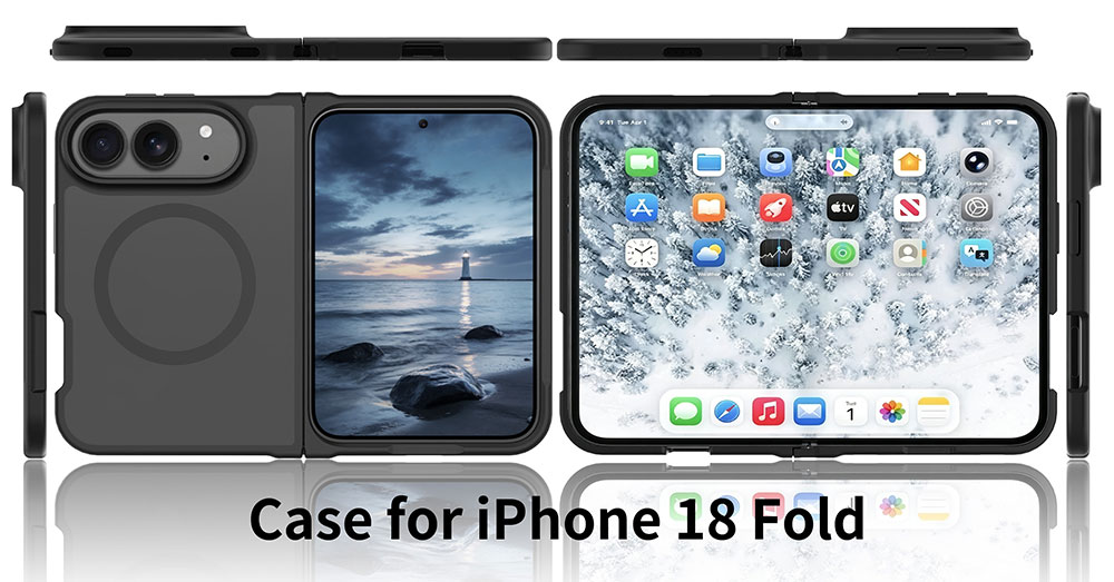 Laudtec Two-Piece TPU+PC Matte Anti-Shock Wireless Charge Magnetic Mobile Phone Back Shell for iPhone 18 Fold Custom Logo OEM