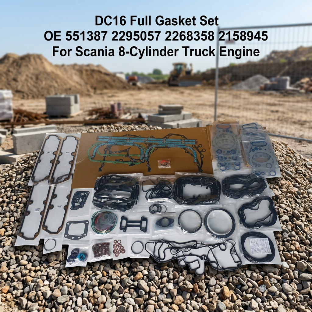 DC16 8-Cylinder Diesel Engine Full Gasket Kit OE 551387 2295057 2268358 2158945 Truck Overhaul Replacement Gasket Set