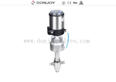 Water Treatment SS316L 1/2 Clamp 3 Way  pneumatic Globe Valve