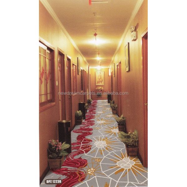 Square Design Axminster Fireproof Hotel Carpet with 80% Wool and 20% Nylon Material