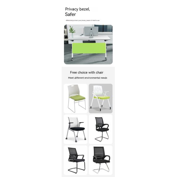 Modern Design Folding Training Table and Chair Combination for Multifunctional Office