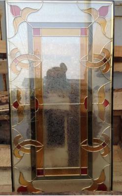 Vidro Leaded manchado maravilhoso da porta para a casa decorativa de Art Three Layers Glass For da janela