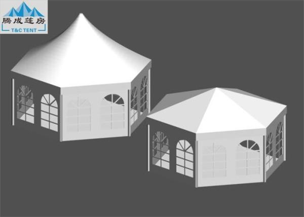 Commercial Enclosed Multiside Canopy party Tent With 850g/sqm White Fabric Top Cover