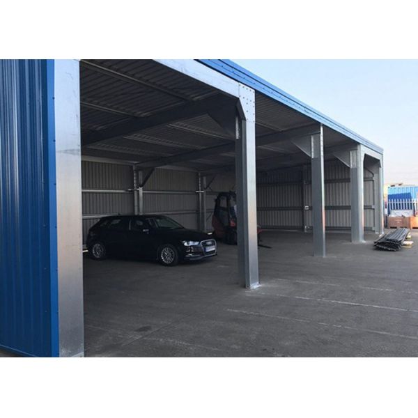 Prefab здания склада 100x60x8 с рифленым стальным настилая крышу листом