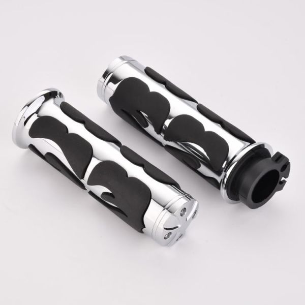 443g Universal Motorcycle Handle Grip Covers Customized with Zinc Alloy Flame Design
