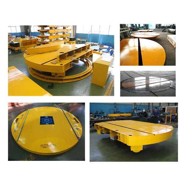 Steel Industry Motorized Pallet Turntable Non - Slip Surface For 90 Degree Rotation