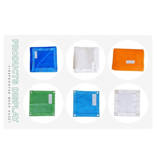 Fire retardant, high-strength, durable fireproof mesh sheets for construction