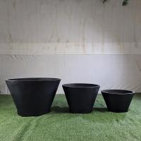 Vente en gros Populaire Planteur en fibre d'argile Texture Surface Blanc Ronde Bouteilles de fleurs Pour la décoration