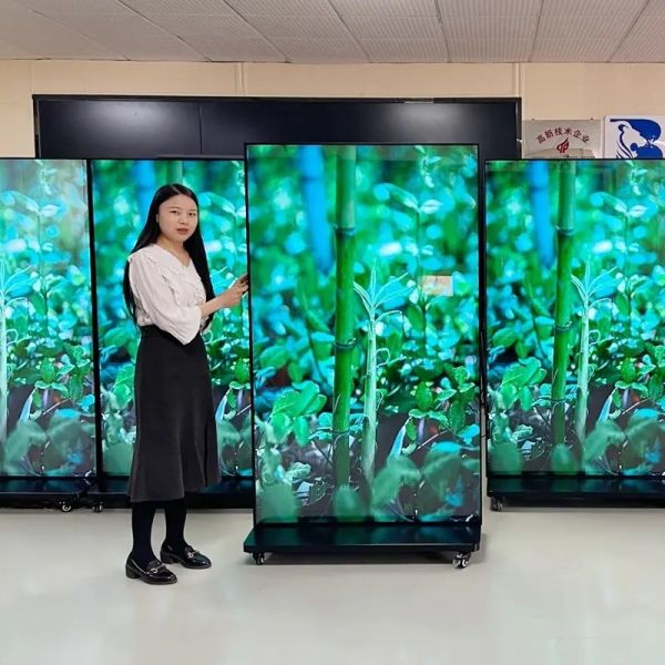 Full Screen 75inch Digital Signage Display , Floor Standing LCD Advertising Kiosk