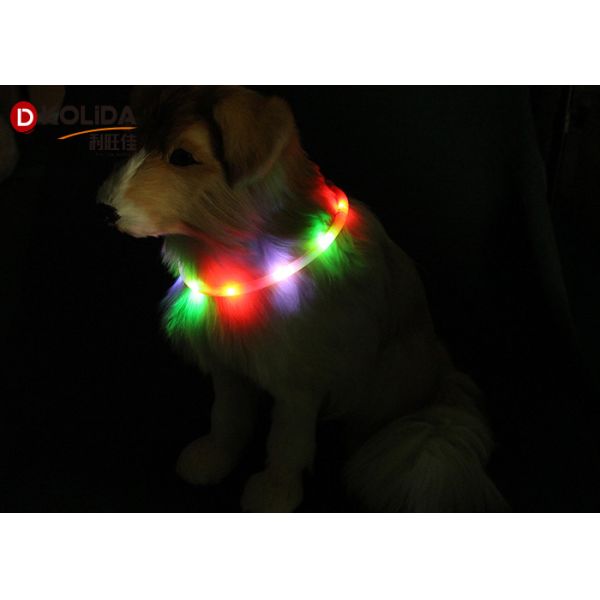 Waterproof Safety Pet LED Dog Necklace USB Rechargeable Led Dog Collar