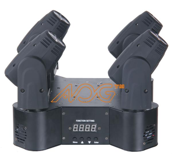 LED Amazing Four Heads Moving Head Light 9 / 13 Channel For Live Performance