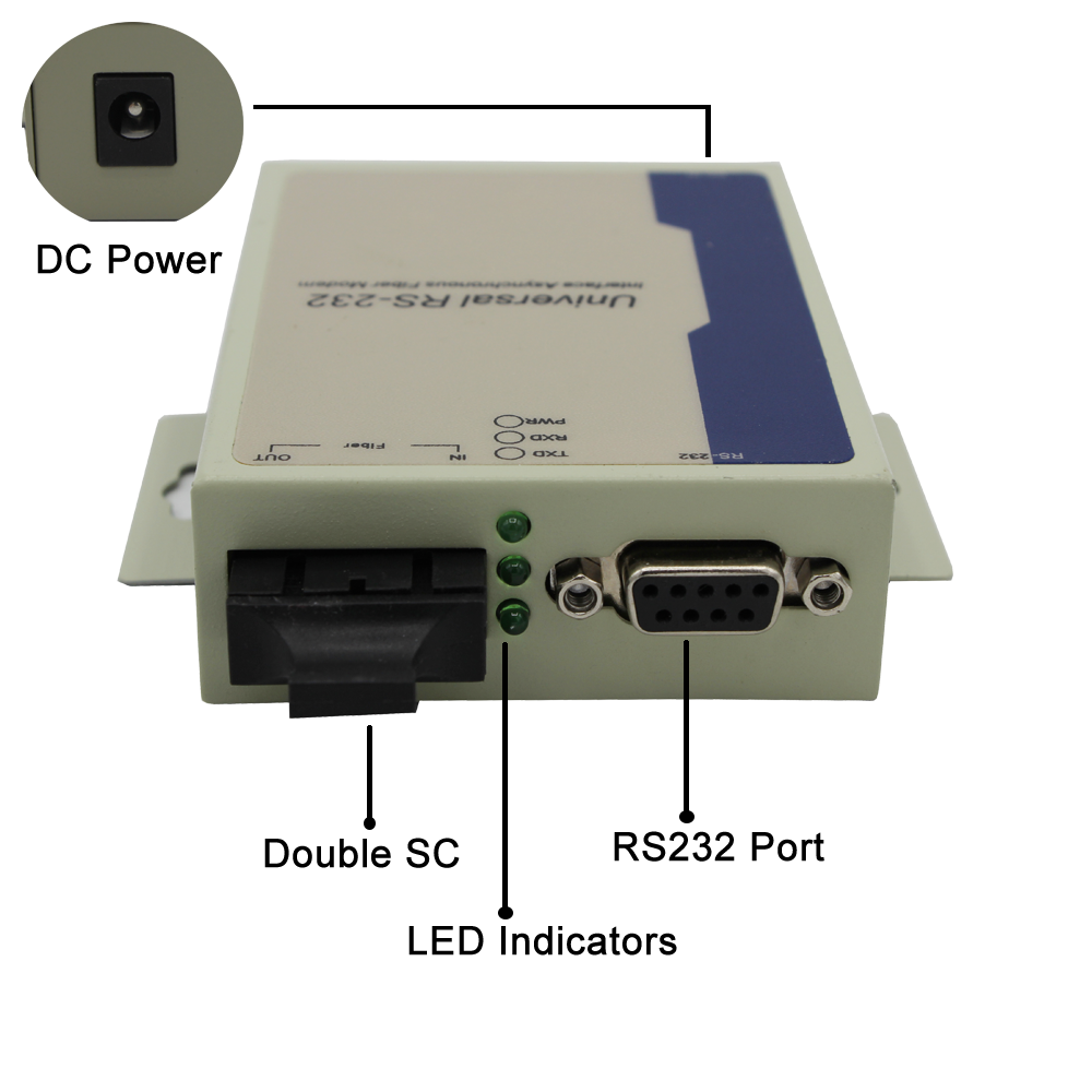 NUFIBER Single Mode Duplex 1310nm 20KM SC RS232 To Fiber Converter Serial to Fiber Converter
