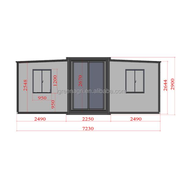 Customizable 40ft Expandable Container House With Gypsum Board Covering 20ft 40ft