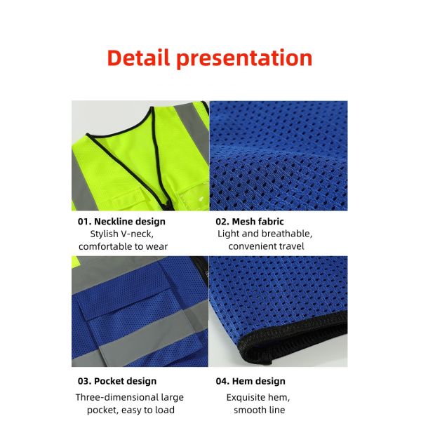 Customized Men's Reflective Jacket Soft shell Work wear Coat for Outdoor Safety Apparel