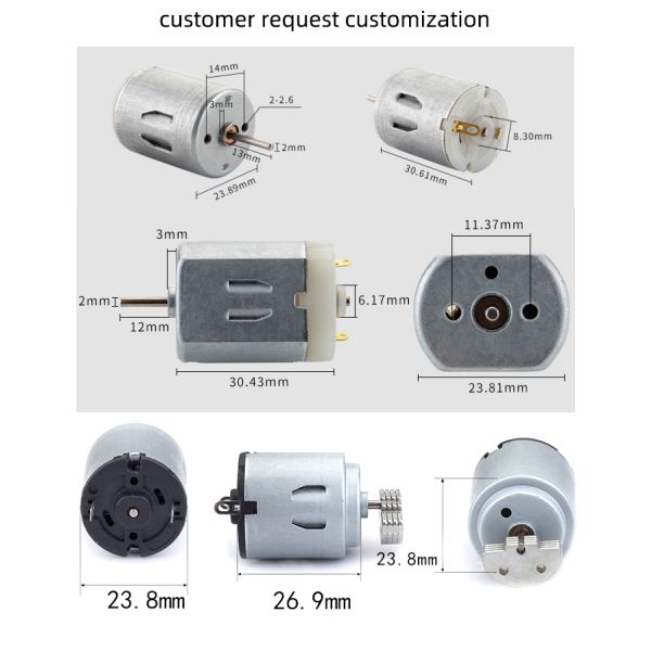 Подгонянный мотор 6v 12v щетки DC R280 почистил мотор щеткой Coreless