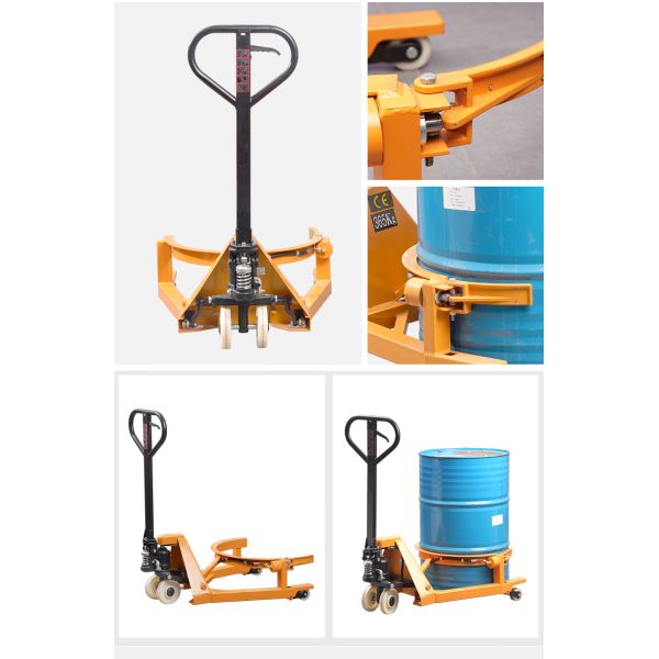 Sinolift HJ365 hand hydraulic 55 gallon oil drum pallet truck