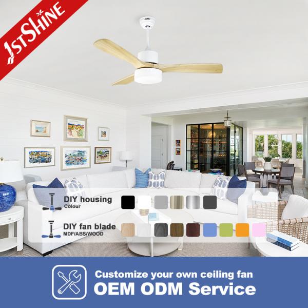 CCC Energy Saving Black Low Profile Bedroom Ceiling Fan Led Light Time Set