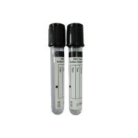 Aspirateur jetable de tube noir de collection de sang du chapeau ESR avec le citrate de sodium de 3,8%
