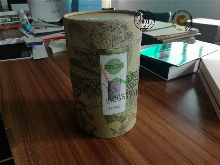 Коробки упаковки еды картона СГС, коробка цилиндра бумаги 230 ГСМ Крафт упаковывая для чая
