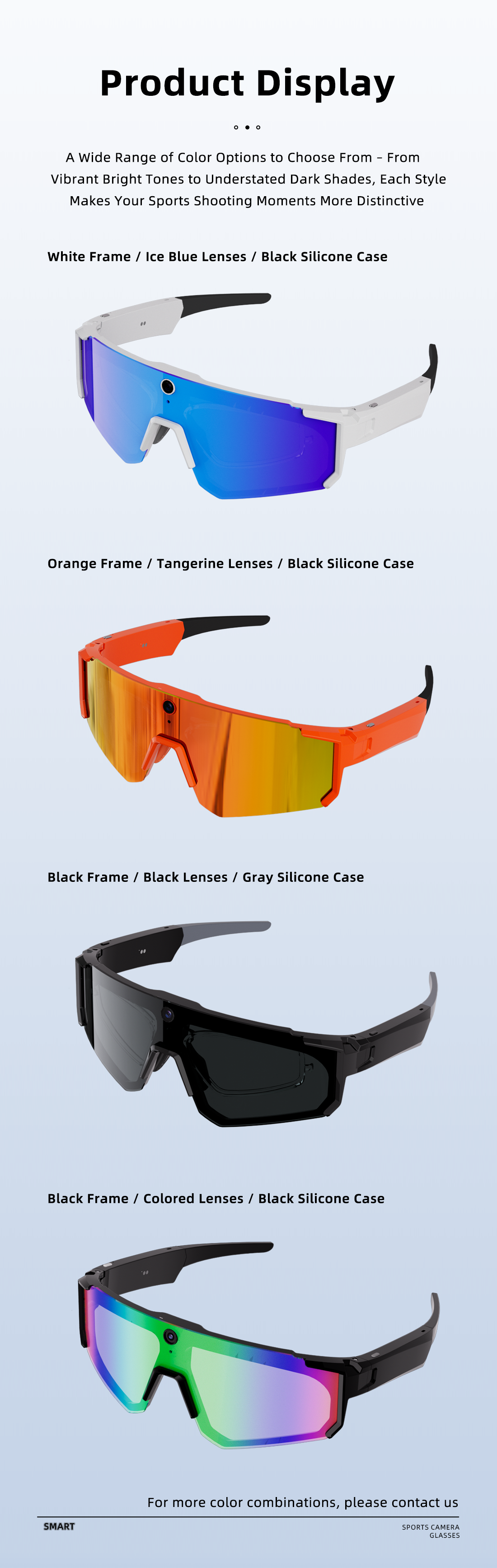 V06 Smart Glasses-1200P Video AI Object Recognition IP54 Waterproof Magnetic Charging Voice Control Semi-Open Stereo