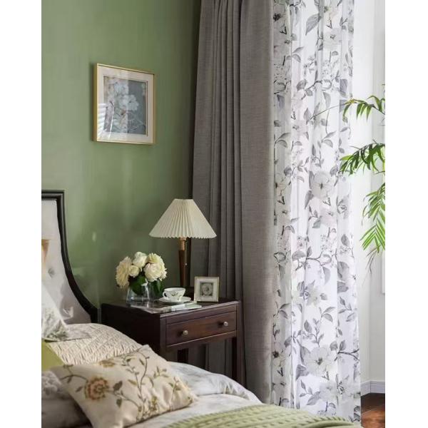 Hollowed White Cotton Lace Embroidery Muslin Curtains Blackout Window Hotels Hospitals