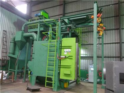 PLC Control Hanger Type Shot Blasting Machine Structural Parts Cleaning