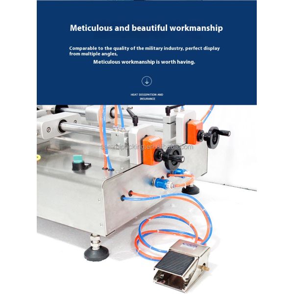 Полная пневматическая двойная столовая машина для наполнения жидкостью с точностью наполнения 1%