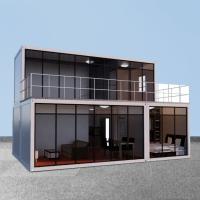 Casa de contêineres temporária de 3 quartos Apartamento desmontável de aço galvanizado