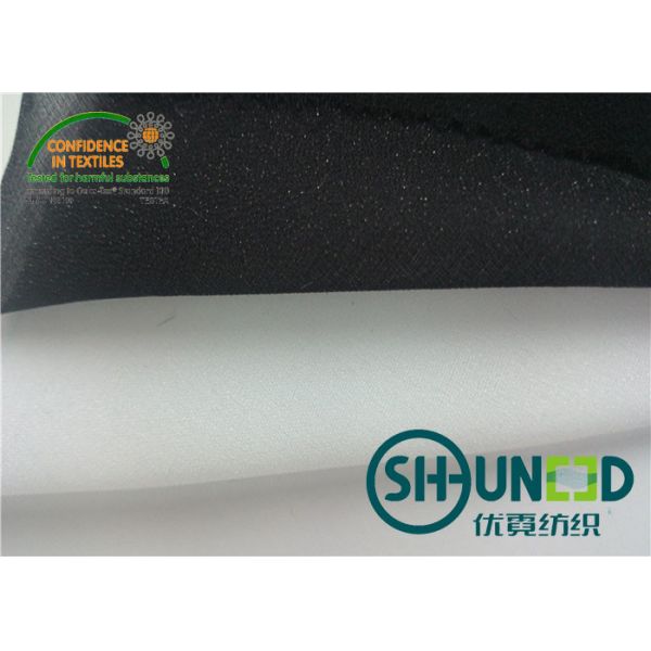 Плавкий взаимодействовать, белизна ткани двойного многоточия плавкая сплетенная Interlining чисто