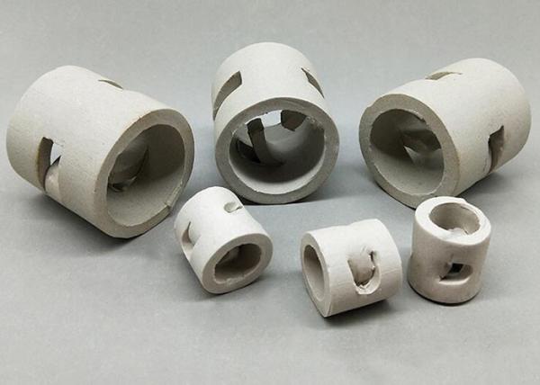 Light Grey Ceramic Random Packing High Mechanical Strength Resist High Temperature
