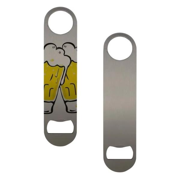 Custom Metal Bottle Openers Sublimation Blank Brushed Metal Stainless Steel Beer Bottle Opener Souvenirs With Your Logo
