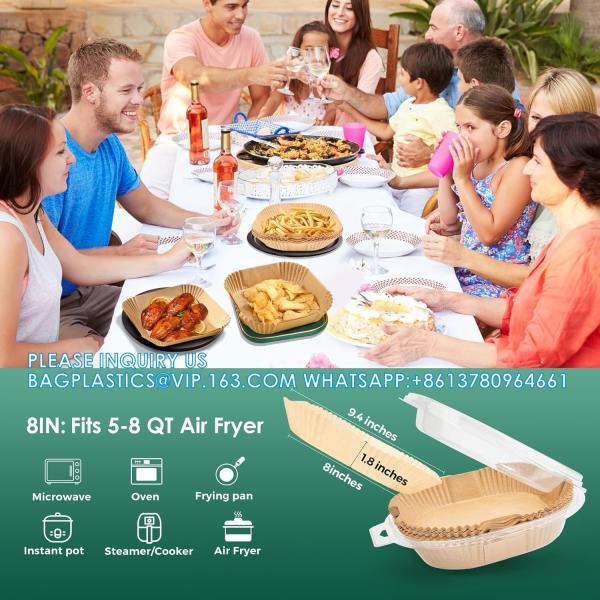 Air Fryer Paper Liners,125Pcs Parchment Paper, Air Fryer Disposable Paper Liner For Microwave, Air Fryer Liner