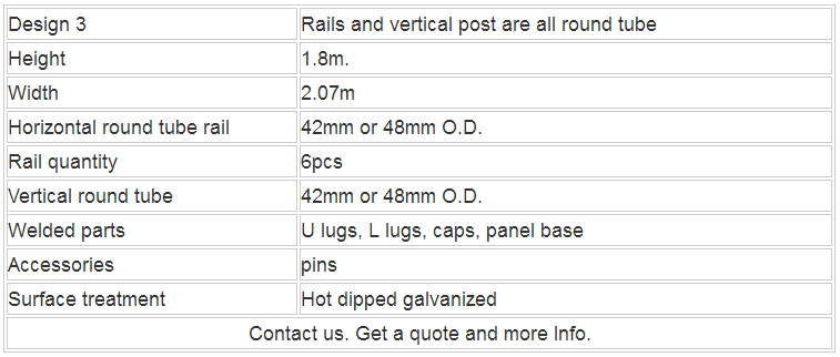 Australia Standard Corral Fencing Panels 1.8x2.1m