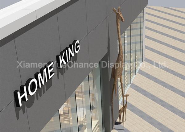 Life Size Fiberglass Animal Statues Giraffe Statue Decoration High Height