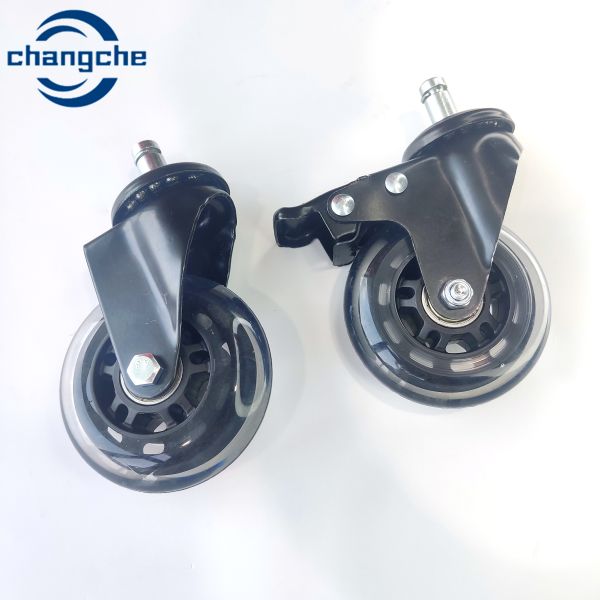 PU Polyurethane Industrial Caster Wheels 3 Inch For Swivel Chair